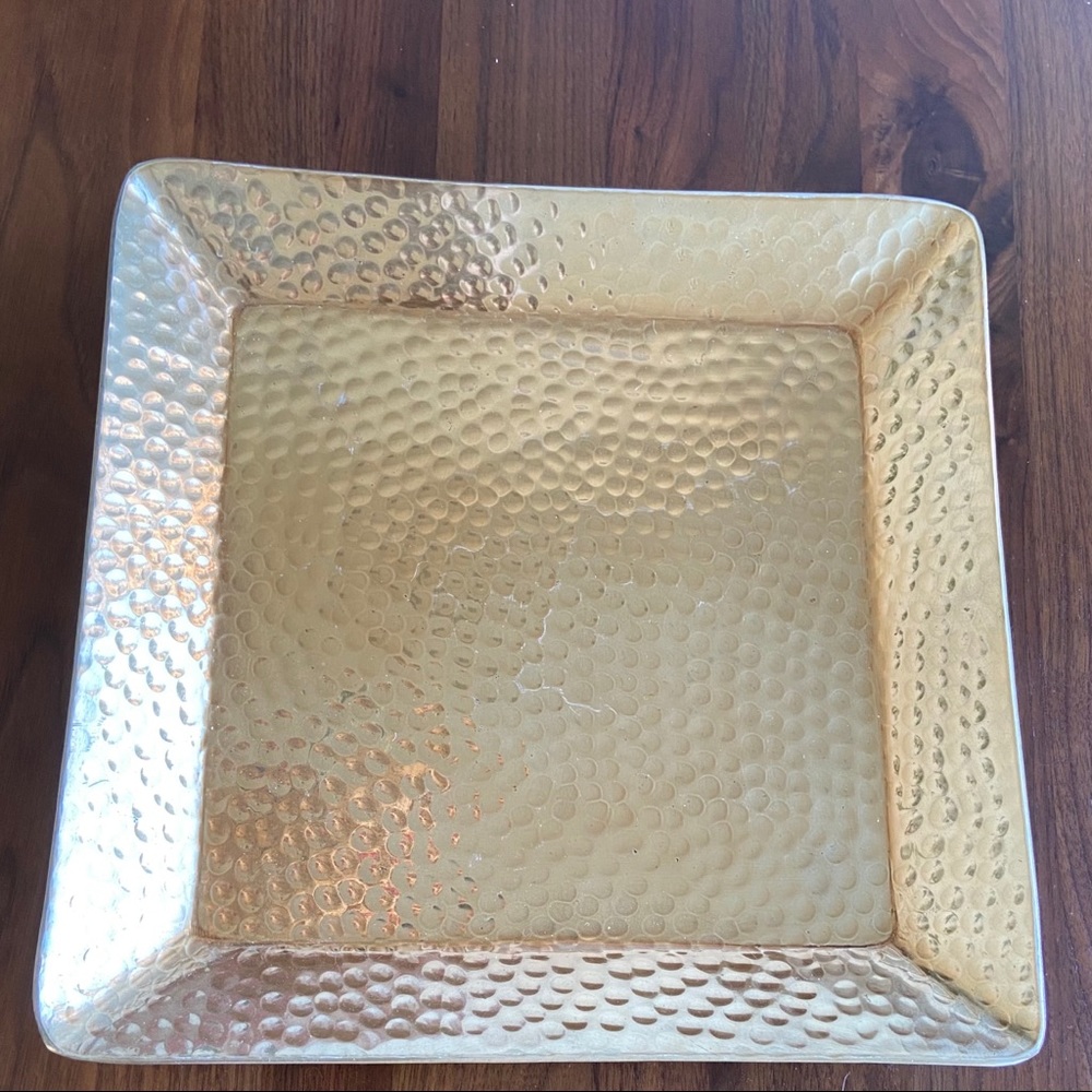 Threshold Hammered Gold Tray